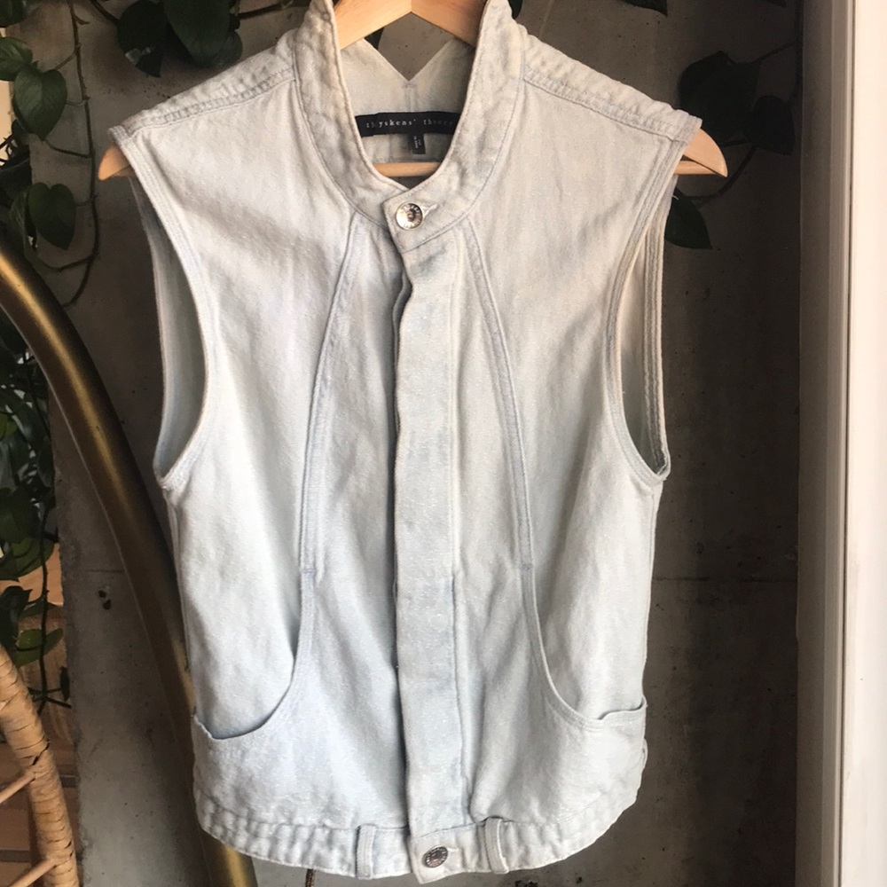 theyskens’ theory denim vest